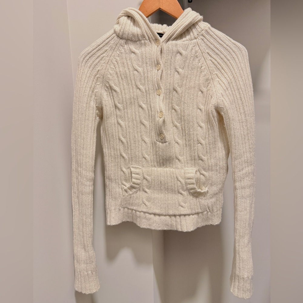 Brandy Melville Cream Cable Knit Turtleneck Sweater